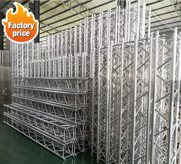 Jualan Panas Luaran Aluminium Square Lighting Truss Stand Dengan Truss Lifting System Peringkat Konsert Untuk Pertunjukan Acara