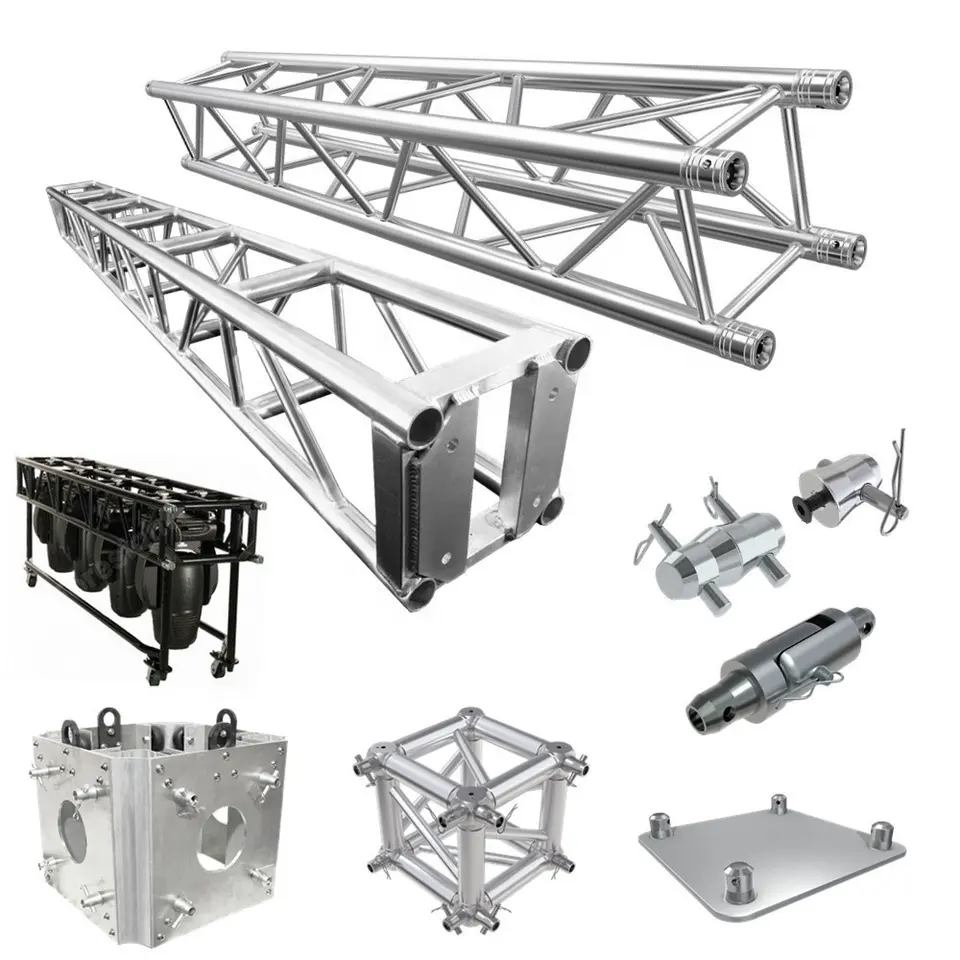 Jualan Panas Luaran Aluminium Square Lighting Truss Stand Dengan Truss Lifting System Peringkat Konsert Untuk Pertunjukan Acara