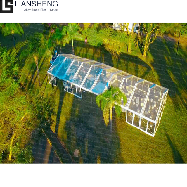 Bingkai Aloi Aluminium Bingkai Hitam Penutup Jelas Khemah Pesta Perkahwinan Tersuai untuk 500 1000 Orang