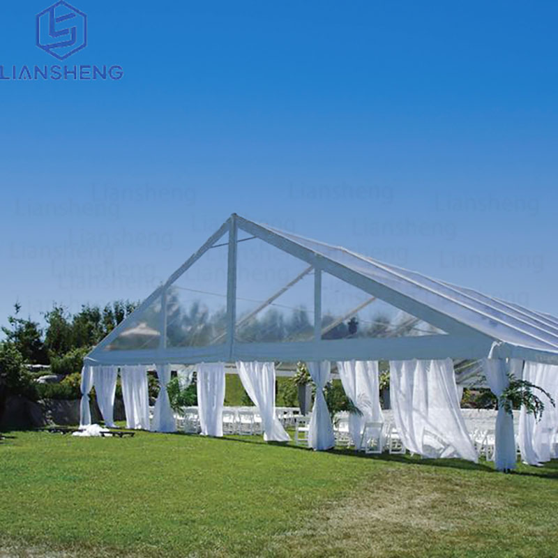 Khemah Clear Marquee Wedding Transparent Romantik Dengan Meja Dan Kerusi 200 Orang