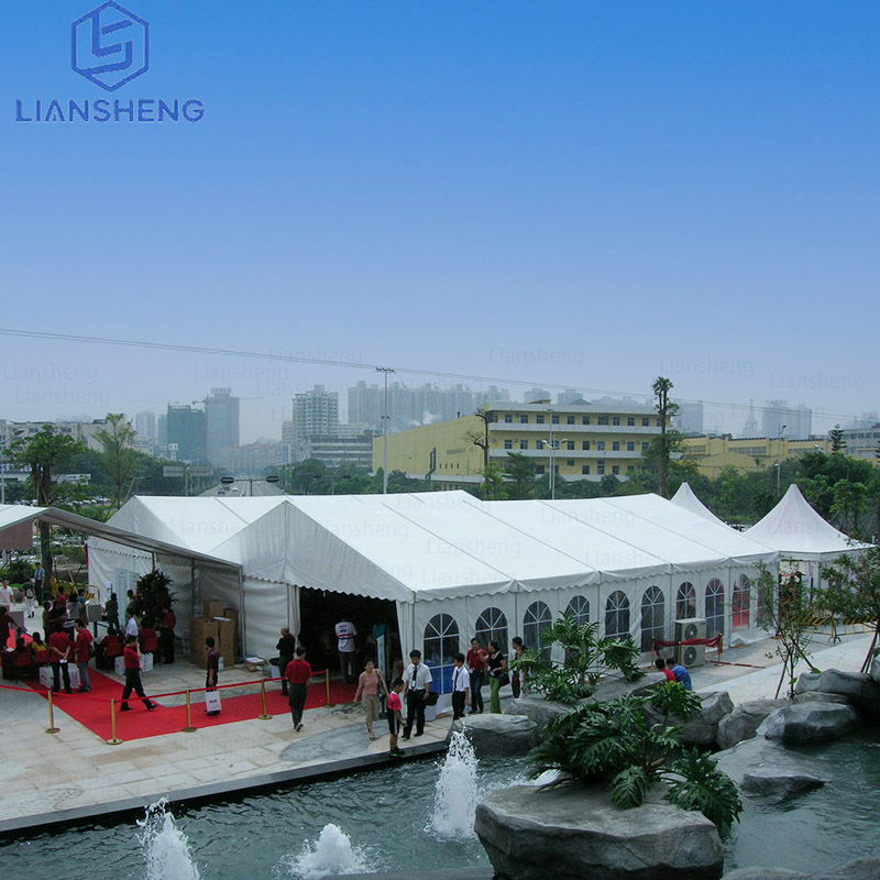 Pameran sementara acara besar marquee kalis air atas bumbung besar untuk khemah acara pameran perdagangan