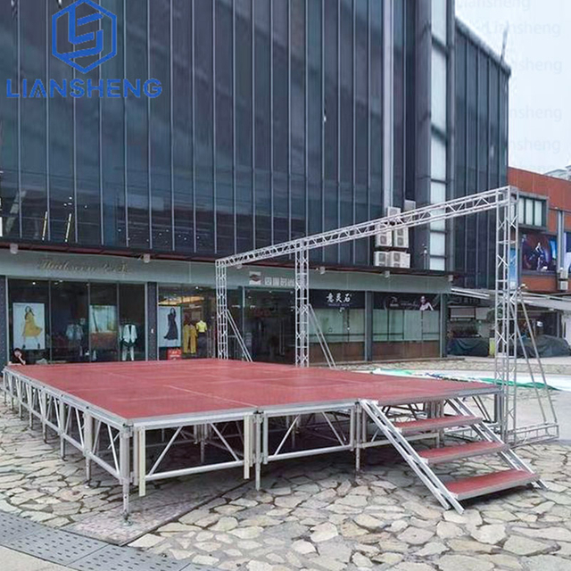 Jualan Panas Peralatan Lampu Pentas Aluminium Mudah Alih Platform Podium Peringkat Kekuda Peringkat Paparan Kekuda Aluminium