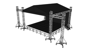 Aluminium Flat Top Outdoor Aluminium Lighting Truss Paparan Fesyen Pertunjukan Peringkat Acara Konsert Podium