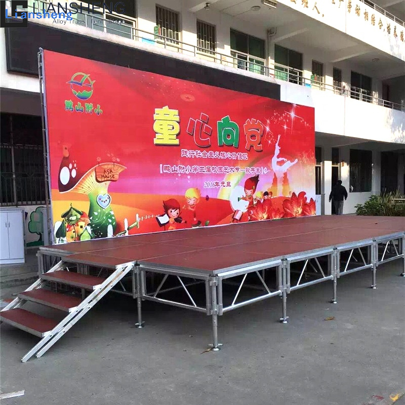 Paparan Kekuda Prestasi Reka Bentuk Percuma Percuma Platform Konsert Podium Aluminium Untuk Acara Luar