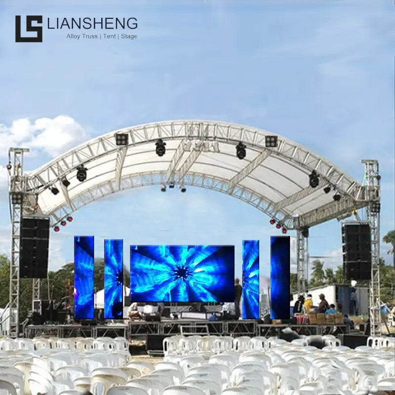 Acara Luar Aluminium Concert Truss Display Display paparan outdoor stage Aluminium Stage Untuk Dijual