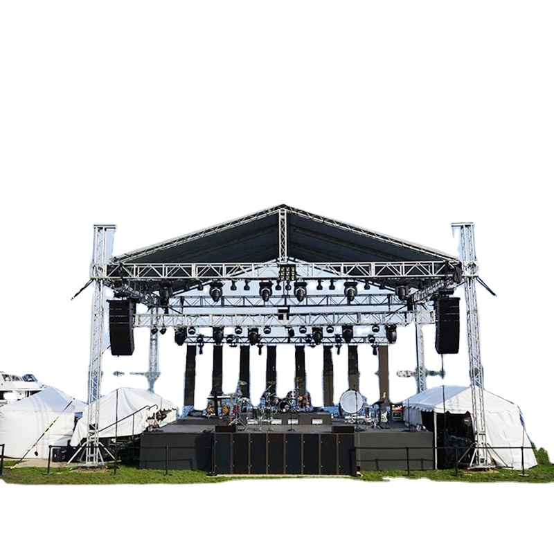 Rangka Pentas Aluminium Konsert Podium Luaran Tertinggi Dengan Rak Sistem Pengangkat Paparan Kekuda