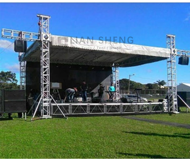 Jualan Panas Peringkat Konsert Kekuda Sistem Aluminium Kekuda Bumbung Untuk Pencahayaan LED Pentas Luaran Untuk Acara