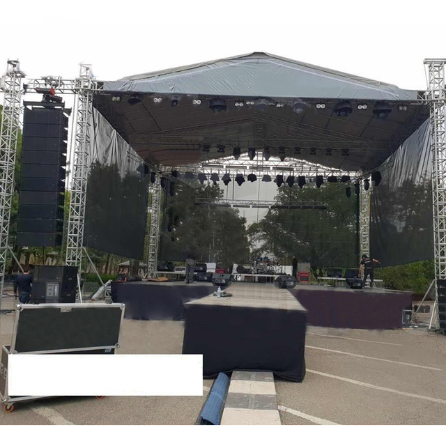 Pemasangan Mudah Acara Konsert Luaran Aluminium Spigot Truss Paparan Platform Pentas Aluminium Mudah Alih