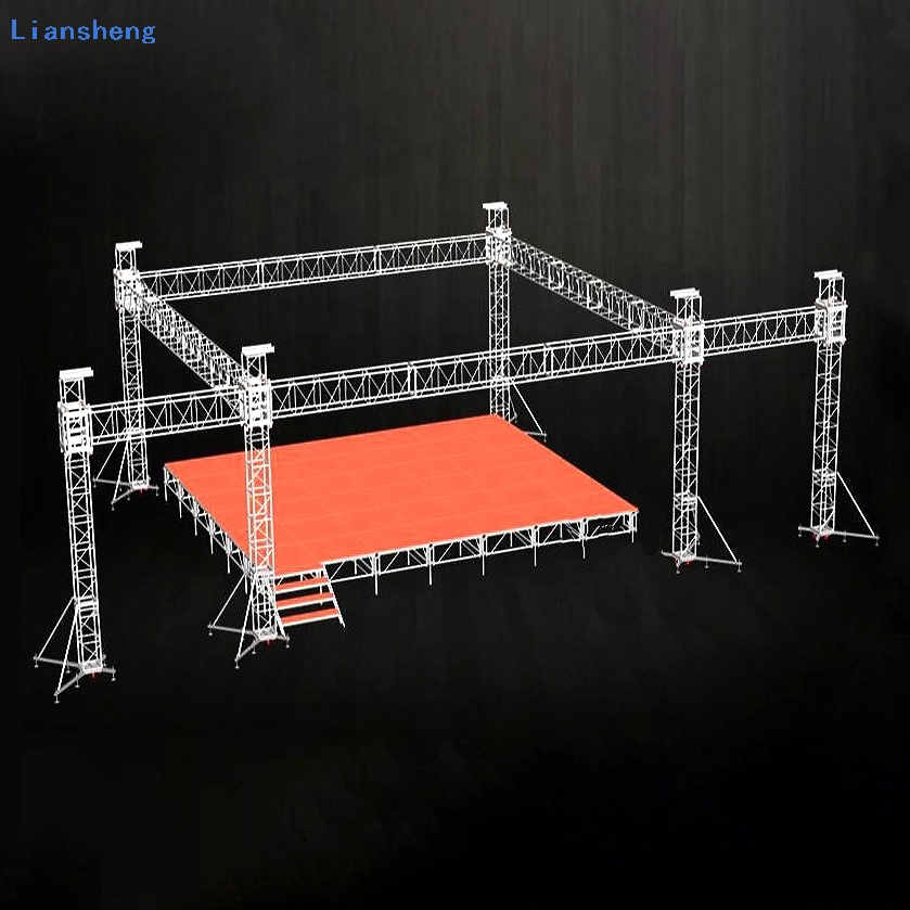 Jualan Panas Reka bentuk Saiz Tersuai Aluminium Truss Stand Pencahayaan LED Truss DJ Stage Platform Untuk Konsert Pertunjukan Acara