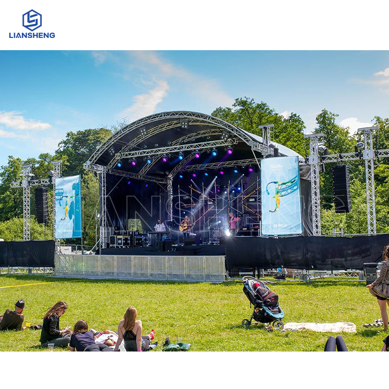 Pentas lampu konsert Kekuda&Pentas mudah alih besar struktur paparan boleh disesuaikan dengan pantas memasang pendakap landasan gaya terkini