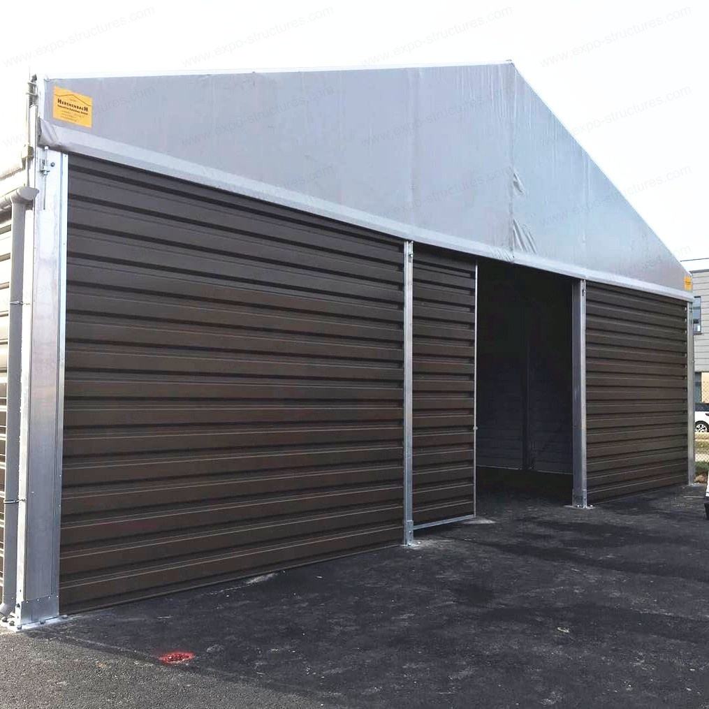 Khemah Penyimpanan Gudang Industri Besar Kalis UV PVC Kalis Air Sandwic Kalis Api Kepingan Keluli Tahan Lama Fabrik Logo Penggunaan Luar