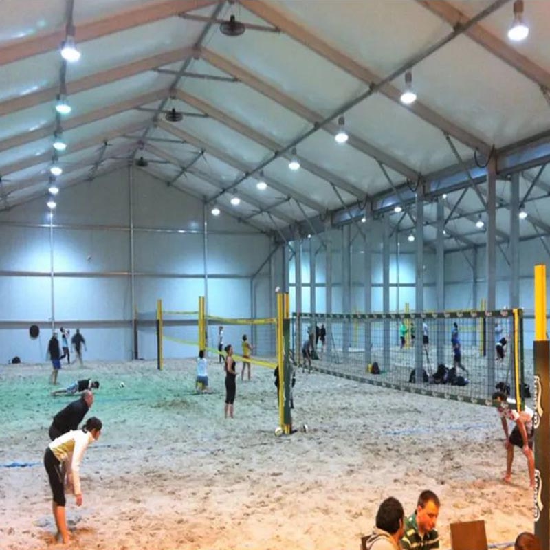 Khemah Gudang Sementara Luaran Tertebat Bengkel Tambahan Besar Dewan Penyimpanan Sukan Logam Bingkai Aluminium pasang siap Khemah industri