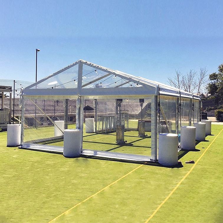 Khemah Parti Kalis Angin Bingkai Aluminium Kaca Khemah Pesta Kalis Api Borong Acara Putih Dinding Sisi Pepejal Khemah Tugas Berat