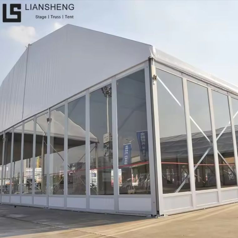Fabrik PVC Rangka Aluminium Keluli Tahan Lama Khemah Marquee Dewan Sukan TFS untuk Pesawat Persendirian