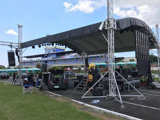 Sistem Kekuda Menara Pengangkat Lampu dan Pembesar Suara