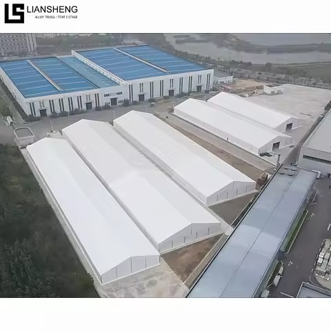 Harga Jualan Seluruh Kilang Murah Span Besar Tugas Berat Gudang Perindustrian Khemah Penyimpanan dengan Struktur Bingkai Aluminium Fabrik PVC