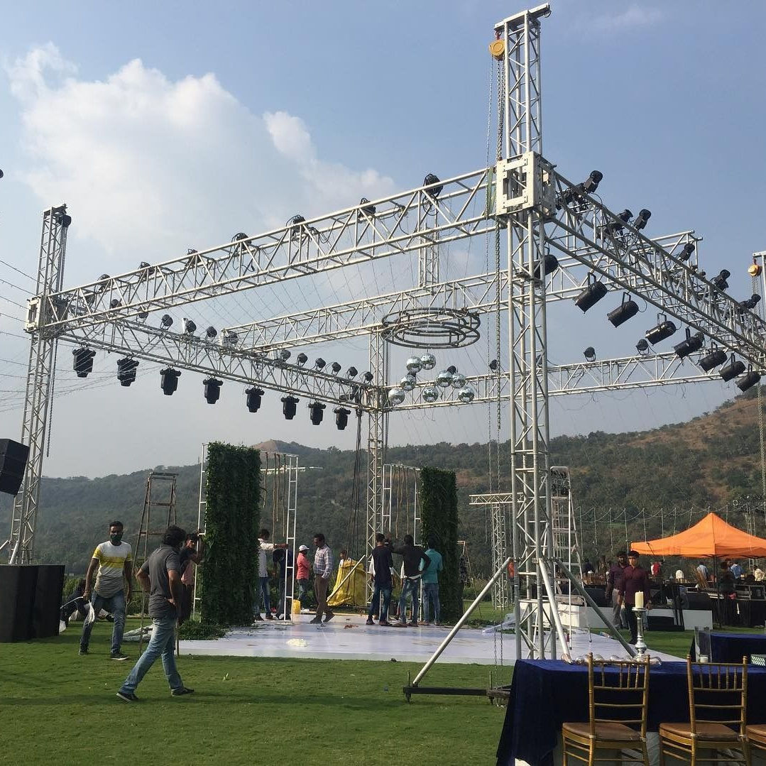 Aluminium Spigot Truss Stage Lighting Live Show Stage Truss Display untuk Jualan