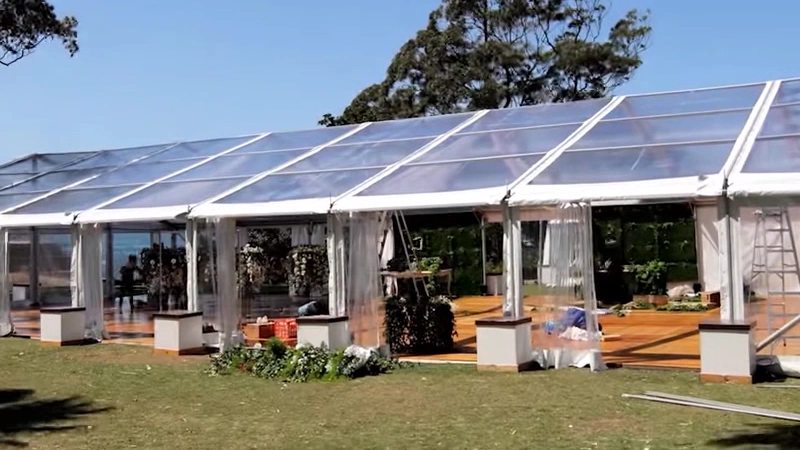 20 x 40 Khemah Perkahwinan Lutsinar Bingkai Aluminium Luaran