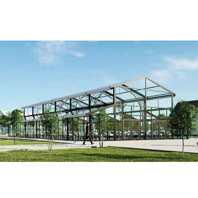 Ketibaan Baharu Black Frame Khemah Perkahwinan Struktur Tempat Acara Atrium Marquee dengan Khemah Struktur Dinding Kaca untuk Acara Parti