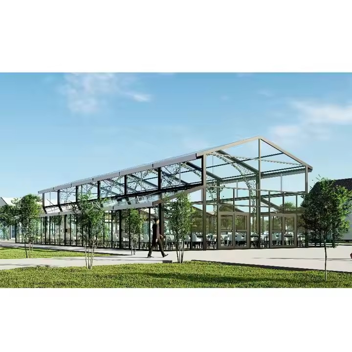 Ketibaan Baharu Black Frame Khemah Perkahwinan Struktur Tempat Acara Atrium Marquee dengan Khemah Struktur Dinding Kaca untuk Acara Parti