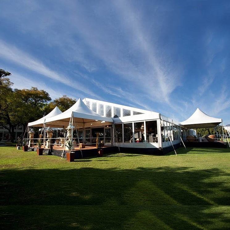 Khemah Parti Kalis Angin Bingkai Aluminium Kaca Khemah Pesta Kalis Api Borong Acara Putih Dinding Sisi Pepejal Khemah Tugas Berat