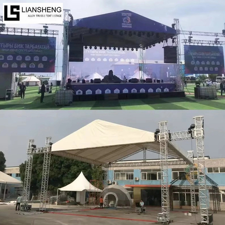 Pentas Acara Aluminium dengan Kekuda Pencahayaan untuk Gerai Pertunjukan & Pameran