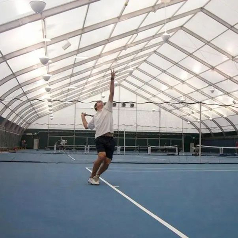 Khemah Luaran Melengkung Popular Struktur Aluminium Gelanggang Tenis Bola Keranjang Khemah Sukan Khemah Perniagaan