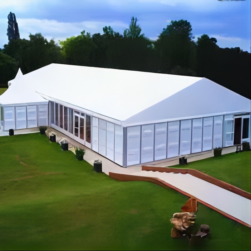 Khemah Marquee Khemah Acara Perkahwinan Luar Besar Indeks Kalis Air 2000-3000 Mm Pameran Kanvas Khemah Marquee