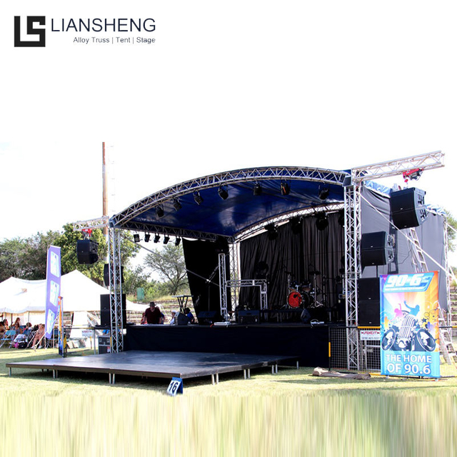 Pembekal Kekuda Peringkat Bumbung Separuh Bulatan Aluminium Pembuat Kekuda Peringkat Konsert