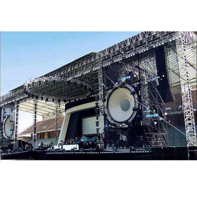 Konsert Pertunjukan Luaran Aluminium Stage Truss 20 X 20 Stand Alone Frame Structure Platform Concert Truss