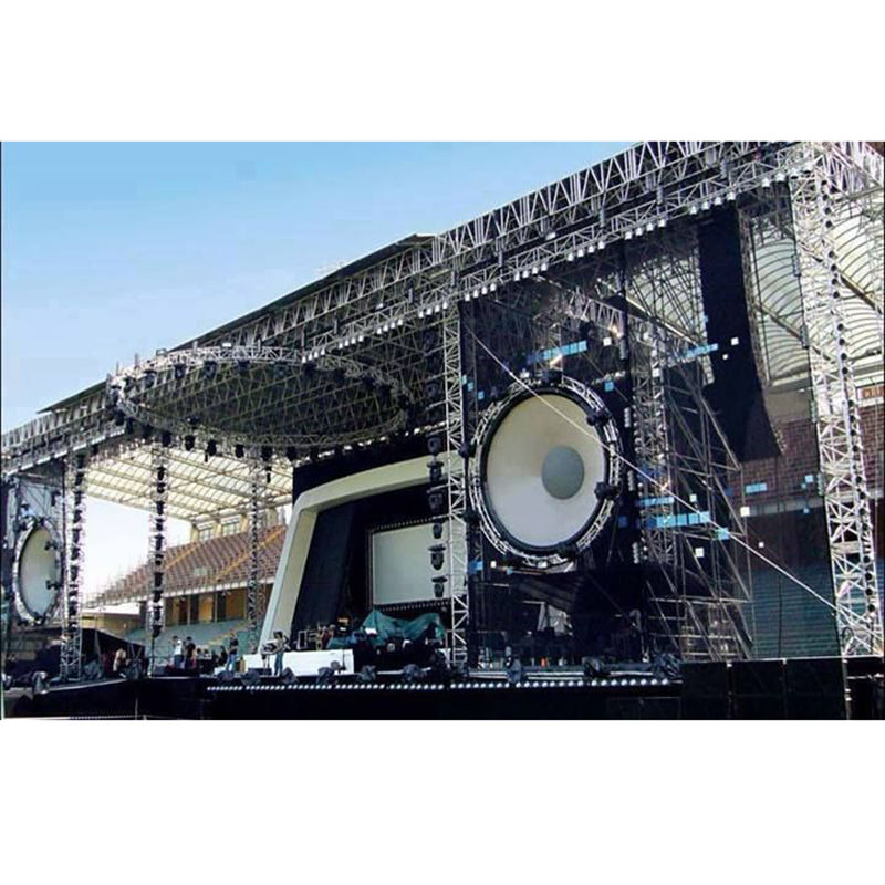 Konsert Pertunjukan Luaran Aluminium Stage Truss 20 X 20 Stand Alone Frame Structure Platform Concert Truss