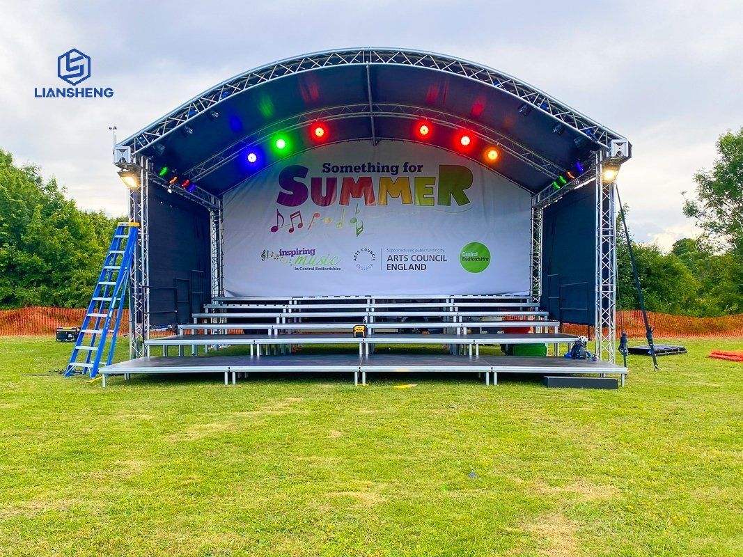 Aluminium Spigot Truss Stage Lighting Live Show Stage Truss Display untuk Jualan