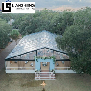 Khemah Telus Perkahwinan Luar Aluminium Khemah Acara Pesta Besar Mewah untuk 500 1000 Orang
