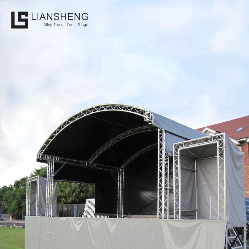 Konsert Acara Luar Pentas Acara Platform Arc Top Truss Aluminium Paparan Reka Bentuk Tersuai
