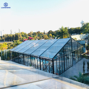 Perkahwinan Pesta Mewah Bingkai Hitam PVC Jelas Khemah Besar Tulang Herring Melengkung Warna Rangka Keluli Aluminium Pilihan Khemah Marquee Acara