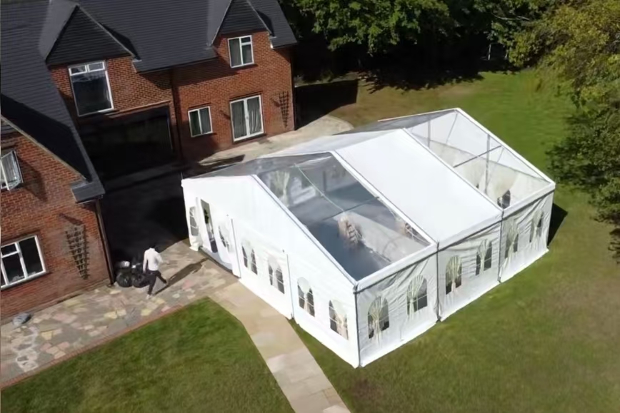 Aluminium Frame Heavy Duty PVC Marquee Khemah Untuk Acara Luar Perkahwinan Gudang